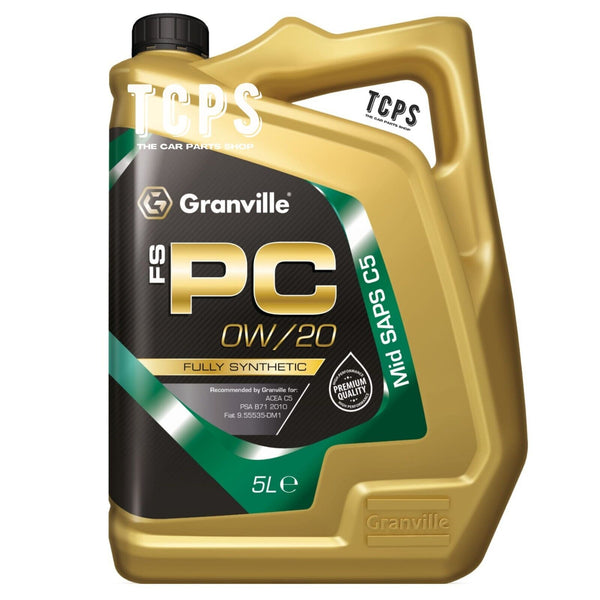 5L GRANVILLE FS 0W20 C5 ENGINE OIL FITS VAUXHALL CROSSLAND X MK1 1.2 2017+