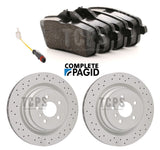 FOR MERCEDES ML350 W166 PAGID REAR BRAKE DISCS 330MM WITH REAR PADS SENSOR