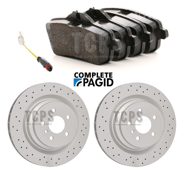 FOR MERCEDES ML350 W166 PAGID REAR BRAKE DISCS 330MM WITH REAR PADS SENSOR