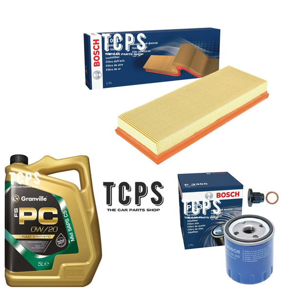 FOR PEUGEOT 2008 PURETECH 1.2 2019+ BOSCH OIL AIR FILTERS KIT & 5L 0W20 OIL