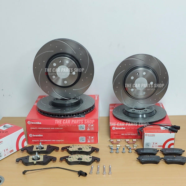 FOR AUDI A5 3.0 TDI V6 MK1 BREMBO DIMPLED GROOVED DISCS & PADS SET