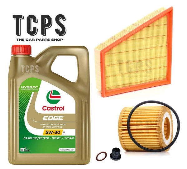 FOR VW POLO MK5 1.2 REPLACEMENT 4L CASTROL OIL WITH OIL & AIR FILTERS & SUMP PLU