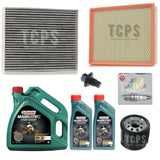 FOR FORD FOCUS ST  2.3 MK4 FULL SERVICE KIT 6L CASTROL OIL & ALL FILTERS & SPARK