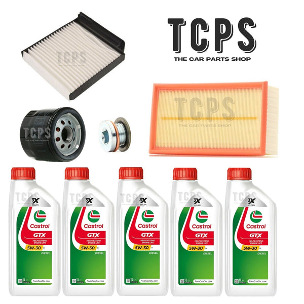 FOR NISSAN NV200 1.5 dCi 2009+ KIT 5L CASTROL OIL + OIL + AIR + CABIN FILTERS