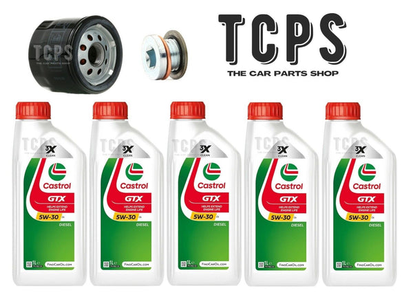 FOR NISSAN NV200 1.5 dCi 2009+ REPLACEMENT 5L CASTROL GTX & OIL FILTER & SUMP PL