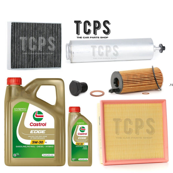 FOR BMW 320D GT F34 FULL SERVICE KIT INC 6L CASTROL OIL & ALL FILTERS & SUMP PL