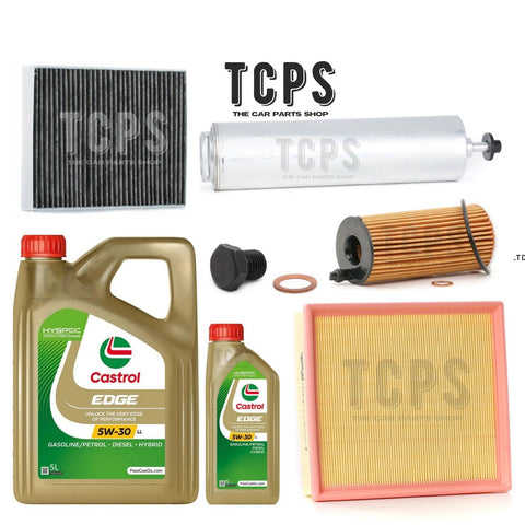 FOR BMW 320D GT F34 FULL SERVICE KIT INC 6L CASTROL OIL & ALL FILTERS & SUMP PL