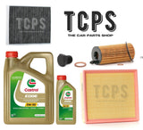 FOR BMW 320D GT F34 SERVICE KIT WITH 6L CASTROL OIL + OIL + AIR + CABIN FILTERS