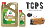FOR BMW 320D GT F34 SERVICE REPLACEMENT 6L CASTROL 5W30 & OIL FILTER & SUMP PLUG