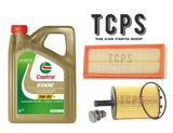 FITS VW CADDY MAXI C20 1.9 TDI REPLACEMENT 5L 5W30 CASTROL + OIL + AIR FILTERS