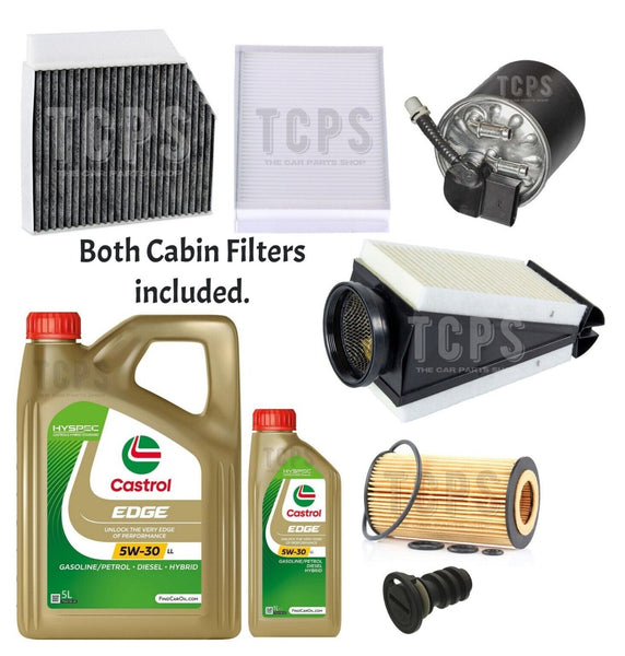 FOR MERCEDES C220 D W205 FULL SERVICE KIT WITH 6L CASTROL OIL & ALL FILTERS