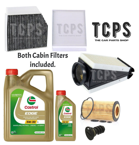 FOR MERCEDES C220 D W205 SERVICE KIT 6L CASTROL OIL & OIL & AIR & CABIN FILTERS