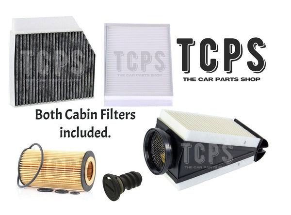 FOR MERCEDES C220 D W205 REPLACEMENT OIL & AIR & CABIN FILTERS WITH SUMP PLUG