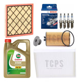 FOR VAUXHALL INSIGNIA 1.4 TURBO MK1 FULL KIT 4L CASTROL & ALL FILTERS & SPARK PL
