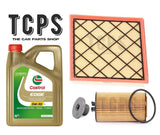 FOR VAUXHALL INSIGNIA 1.4 TURBO MK1 KIT INC 4L CASTROL OIL + OIL + AIR FILTERS