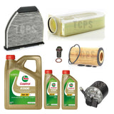 FOR MERCEDES CLS 250 D 2010 - 2018 FULL SERVICE KIT 7L CASTROL OIL & ALL FILTERS