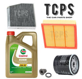 FOR MERCEDES B CLASS 180 CDI 1.5 W246 KIT 5L CASTROL & OIL & AIR & CABIN FILTERS