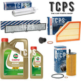 FOR BMW 120D 2.0 M SPORT E88 07-13 FULL BOSCH SERVICE KIT WITH 6L CASTROL OIL