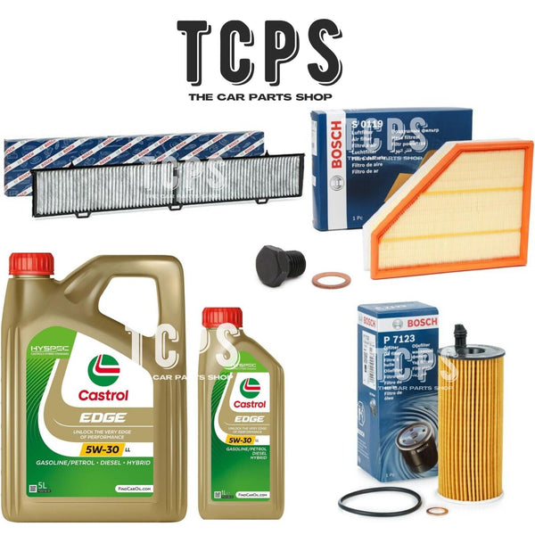 FOR BMW 120D 2.0 M SPORT E88 07-13 BOSCH OIL AIR CABIN FILTERS KIT & 6L CASTROL