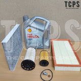 TO FIT VW GOLF 1.6 2.0 TDI MK7 2012+ REPLACEMENT FILTER PACK WITH 5L SHELL HX8