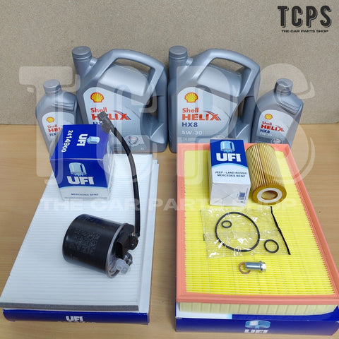 12L SHELL HX8 OIL & UFI KIT FOR MERCEDES SPRINTER PLATFORM 514 516