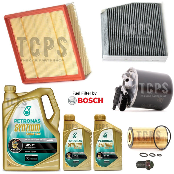 FITS MERCEDES A200 AMG 2012+ FULL SERVICE KIT INC 7L PETRONAS 5W30 OIL & SUMP PL
