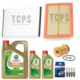FOR MERCEDES C200 2.0 W205 2013+ FULL FILTER KIT WITH 7L CASTROL OIL & SPARK PLU