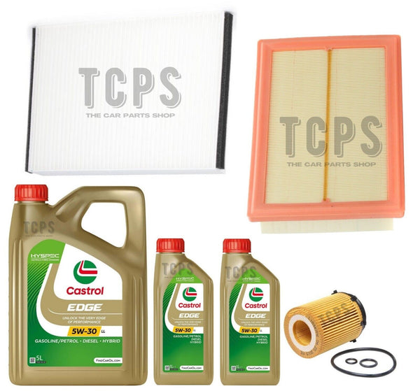 FOR MERCEDES C200 2.0 W205 2013+ COMPLETE FILTER SERVICE KIT & 7L CASTROL OIL