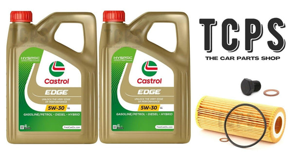 FOR BMW X5 30D E70 REPLACEMENT OIL FILTER WITH 8L CASTROL EDGE OIL & SUMP PLUG