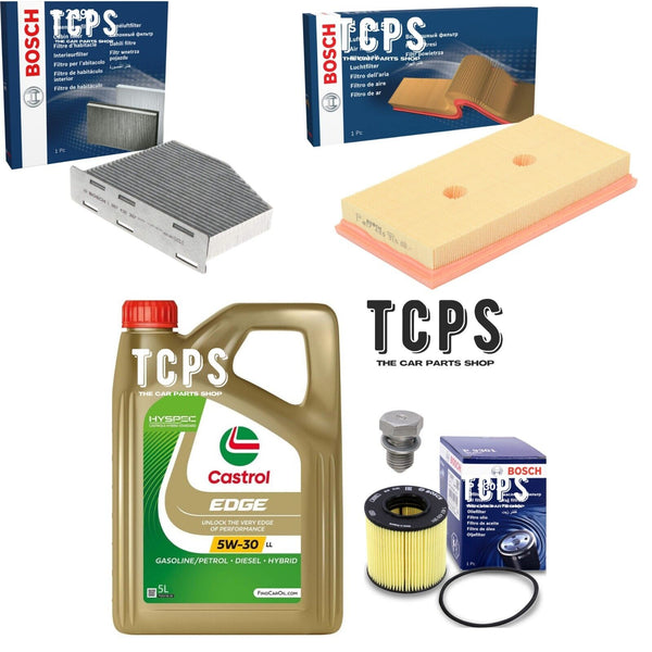 FOR VW GOLF MK5 1.6 FSI 2003+ 5L CASTROL WITH  BOSCH OIL AIR CABIN FILTERS KIT