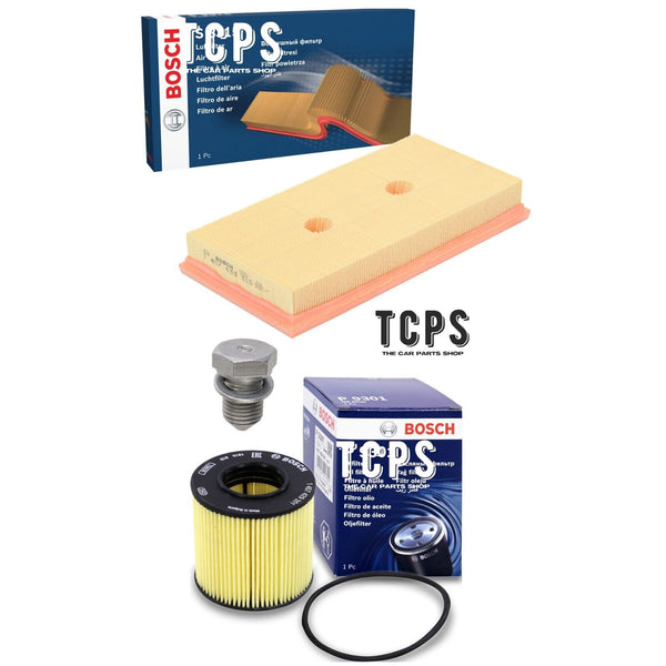FOR VW GOLF MK5 1.6 FSI 2003+ AIR FILTER OIL FILTER BY BOSCH & SUMP PLUG