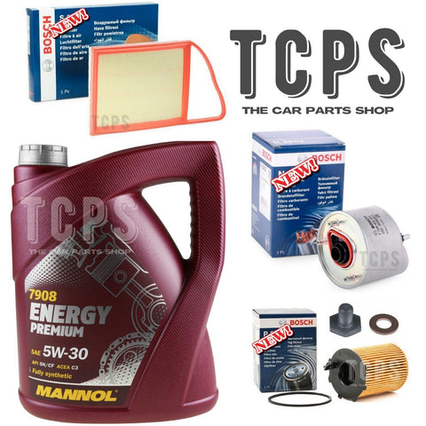 FITS PEUGEOT 2008 1.6 HDI 2013+ BOSCH SERVICE KIT 5L MANNOL & AIR OIL FUEL