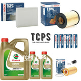 FITS FORD FOCUS RS MK2 2.5 PETROL 2007+ BOSCH FILTERS SPARK PLUGS & 6L CASTROL