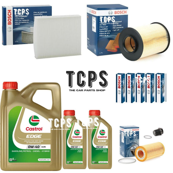 FITS FORD FOCUS RS MK2 2.5 PETROL 2007+ BOSCH FILTERS SPARK PLUGS & 6L CASTROL