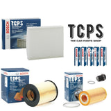 FITS FORD FOCUS RS MK2 2.5 PETROL 2007+ BOSCH FILTER KIT WITH SPARK PLUGS X5