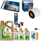 FOR AUDI A4 MK4 8K 3.0 TDI 2008+ FULL BOSCH SERVICE KIT WITH 8L CASTROL OIL NEW
