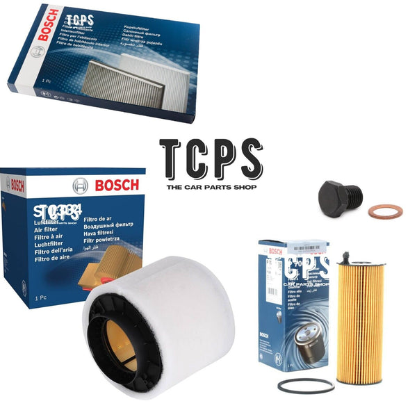 FOR AUDI A4 MK4 8K 3.0 TDI 2008+ BOSCH OIL AIR CABIN FILTERS SERVICE KIT NEW