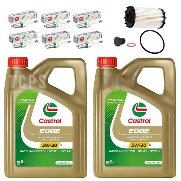 8L CASTROL OIL FILTER NGK SPARK PLUGS SERVICE KIT FOR AUDI S5 3.0 TFSI 16-19 MK2