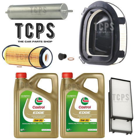 FOR BMW X5 40D 30D E70 COMPLETE SERVICE KIT WITH ALL FILTERS 8L CASTROL