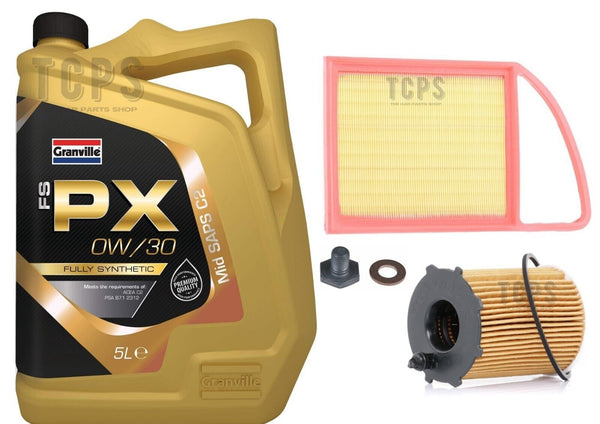FOR CITROEN BERLINGO 1.6 HDI MK2 B9 SERVICE KIT 5L 0W30 & AIR OIL FILTER