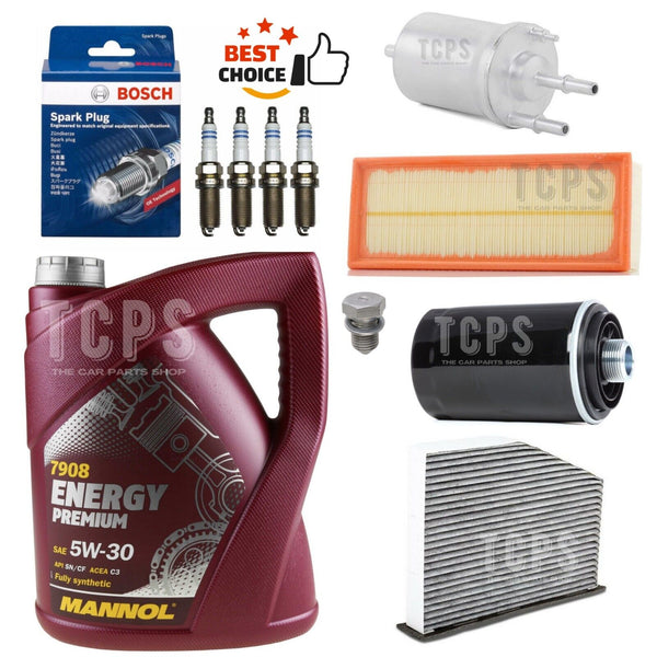 FOR AUDI TT COUPE 2.0 TFSI MK2 FULL SERVICE KIT BOSCH SPARK PLUGS FILTERS OIL