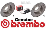 FOR ABARTH 500 595 1.4 TROFEO MK1 BREMBO DRILLED REAR BRAKE DISCS & PADS SET