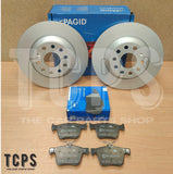 FOR VW GOLF GTI MK7 PAGID REAR BRAKE DISCS 300MM AND ATE CERAMIC REAR PADS