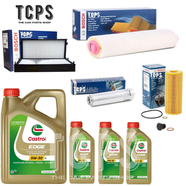 FOR BMW X5 E70 2.0L 2006-2013 COMPLETE BOSCH FILTER SERVICE KIT 8L CASTROL OIL