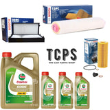 FOR BMW X5 E70 2.0L 2006-2013 BOSCH AIR OIL CABIN FILTER SERVICE KIT 8L CASTROL