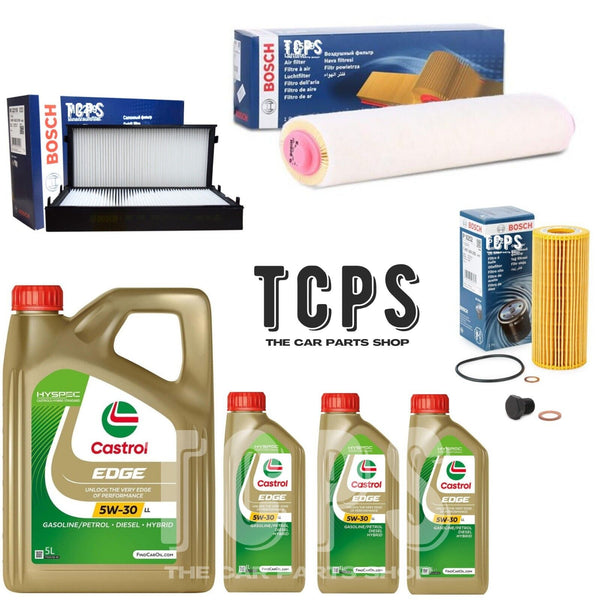 FOR BMW X5 E70 2.0L 2006-2013 BOSCH AIR OIL CABIN FILTER SERVICE KIT 8L CASTROL