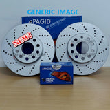 FOR MERCEDES VIANO 2.2 CDI W639 PAGID DRILLED FRONT DISCS 300MM SENSORS & PADS