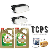 FOR MERCEDES ML350 W164 3.0 CDI 2005-12 BOSCH OIL FILTER 10L CASTROL AIR FILTER