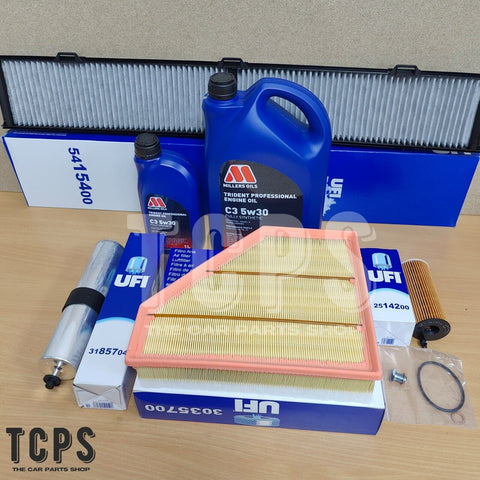 FOW BMW X1 SDRIVE & XDRIVE 20d E84 BRAND NEW UFI FILTERS & 6L MILLERS 5W30 OIL