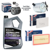 FOR NISSAN QASHQAI 1.5 MK1 BOSCH SERVICE KIT ALL FOUR FILTERS GRANVILLE C4 5W30